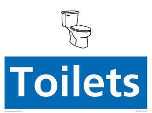 Toilets Illustrated Dementia Friendly Sign NHS Style Blue